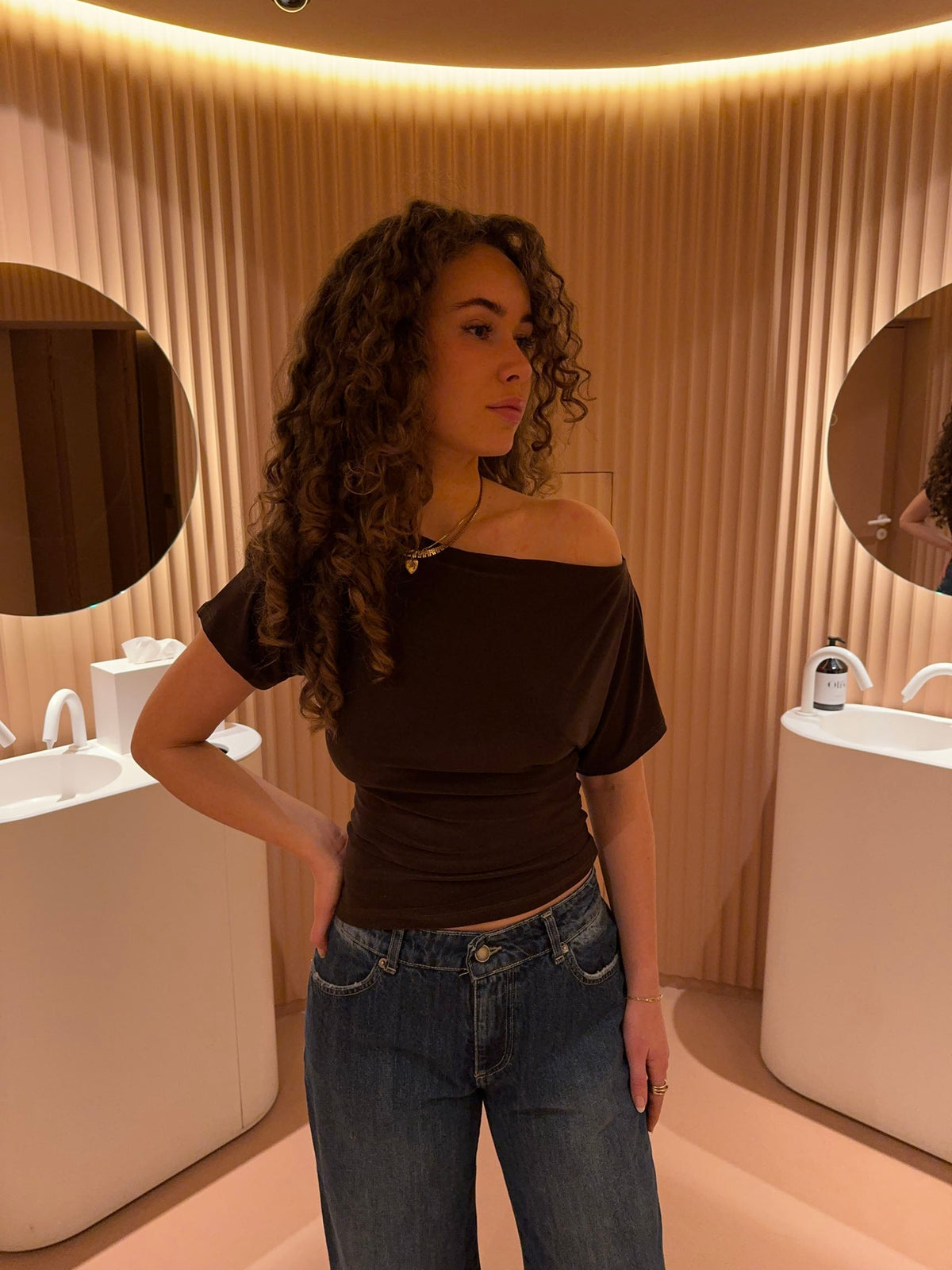 Florine fitted t-shirt - Brown