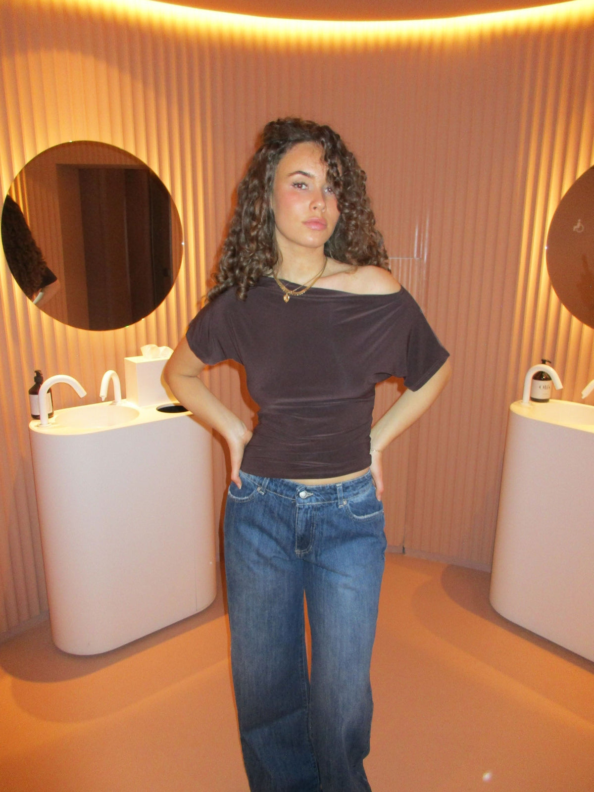 Florine fitted t-shirt - Brown