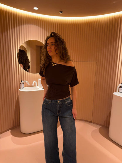 Florine fitted t-shirt - Brown